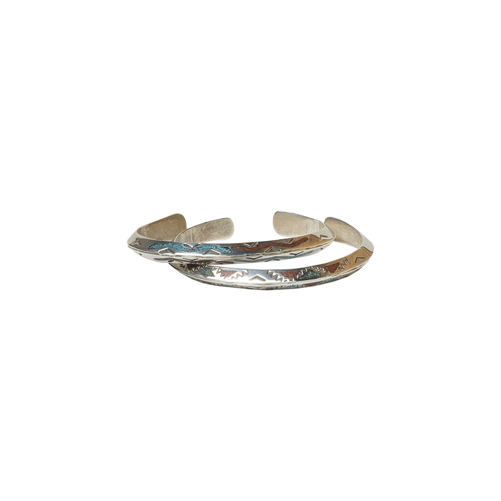 Indian Jewelry | Silver Bracelet | Pattern & Inlay