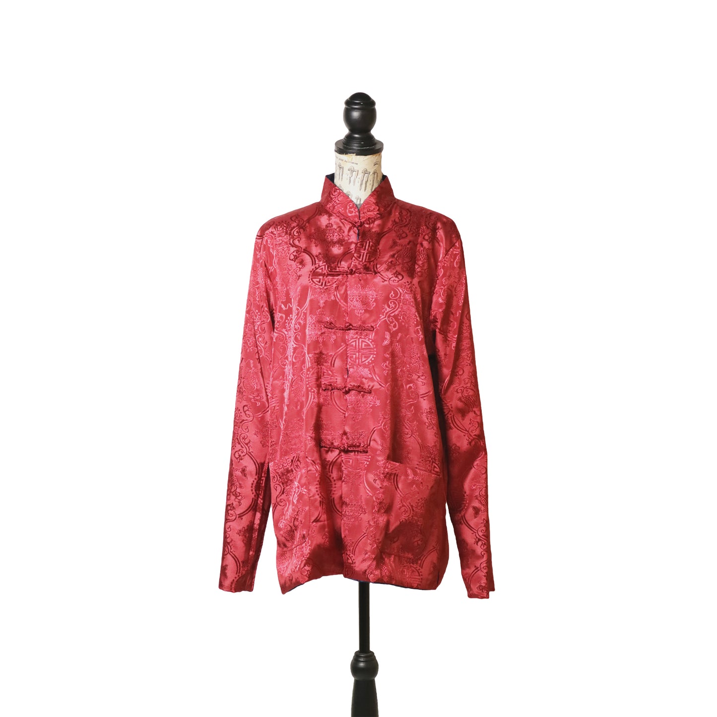 Reversible Kung-Fu Jacket | Navy & Red