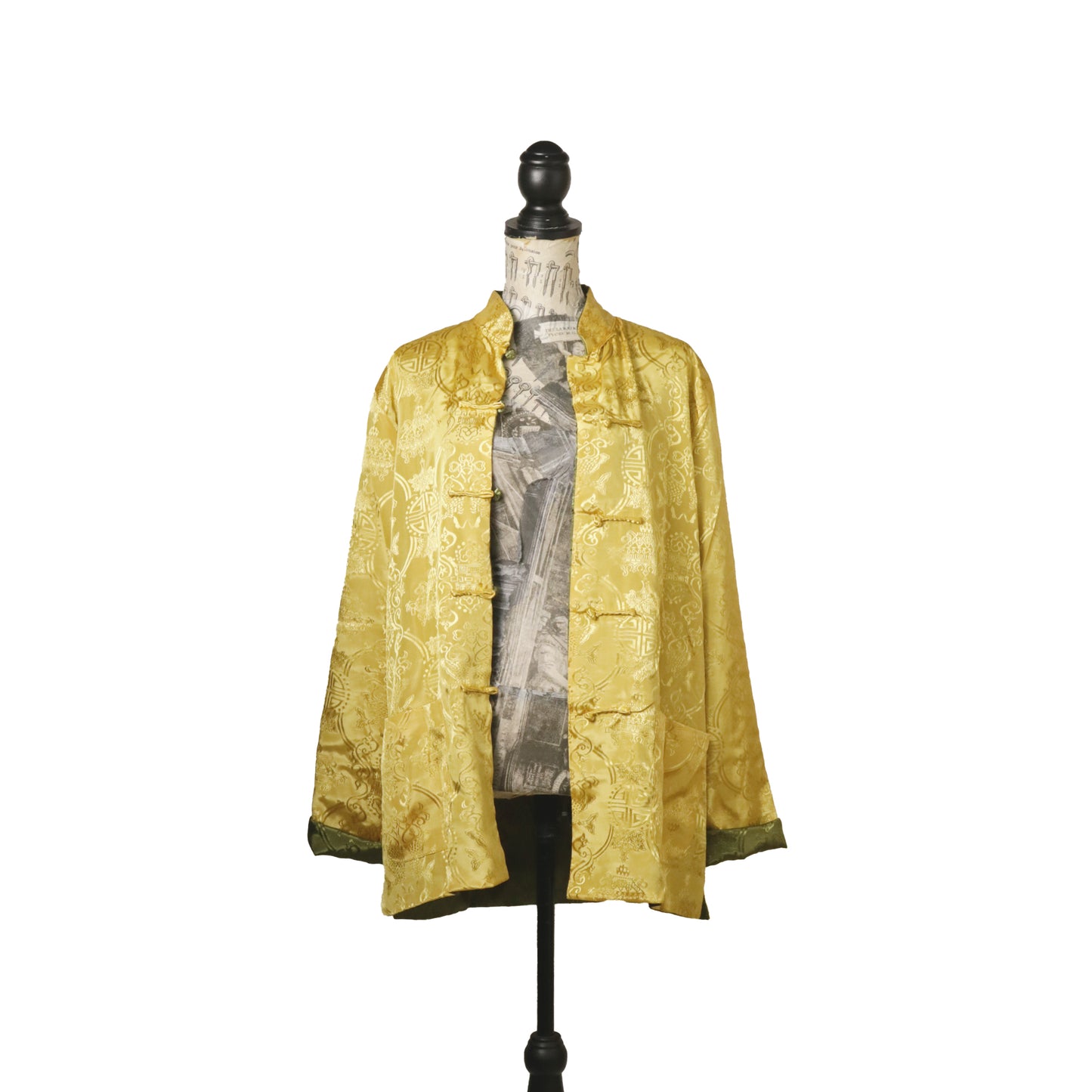 Reversible Kung-Fu Jacket | Green & Yellow
