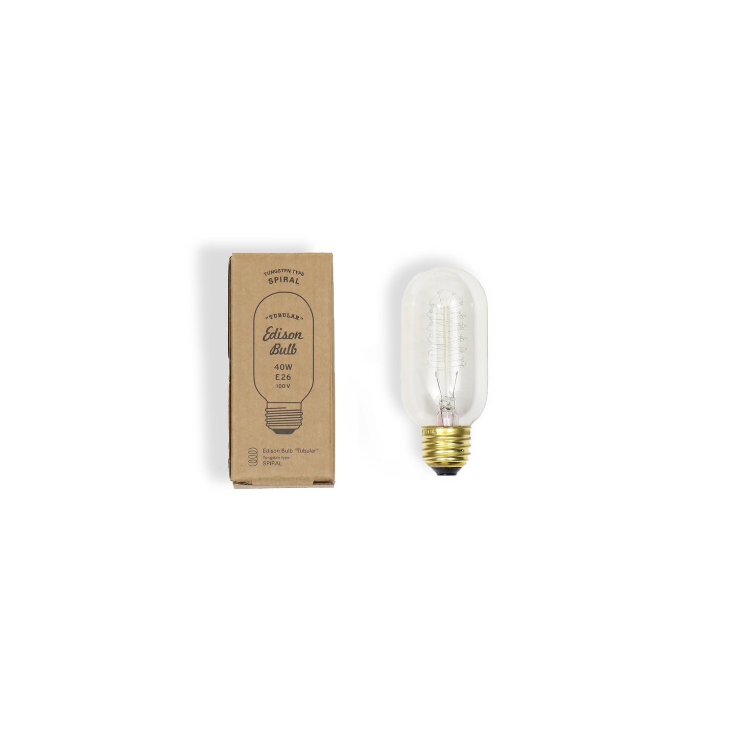 Edison Bulb "Tubular"  | 40W | E26 | 100V