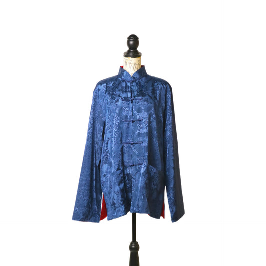 Reversible Kung-Fu Jacket | Navy & Red