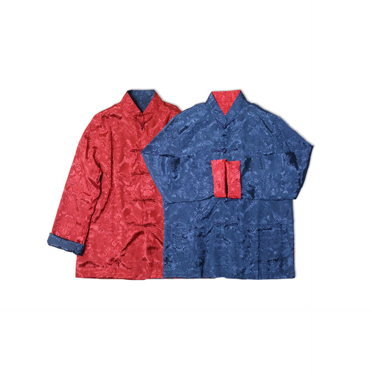Reversible Kung-Fu Jacket | Navy & Red