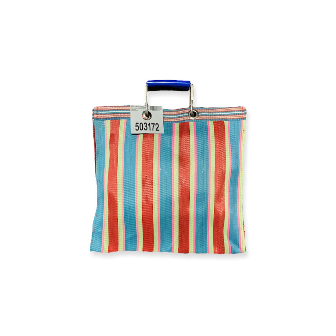Recycled Plastic Stripe Bag | Square