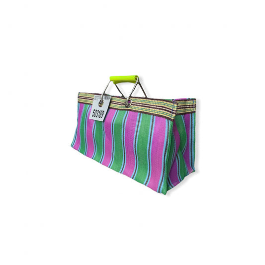 Recycled Plastic Stripe Bag | Wide