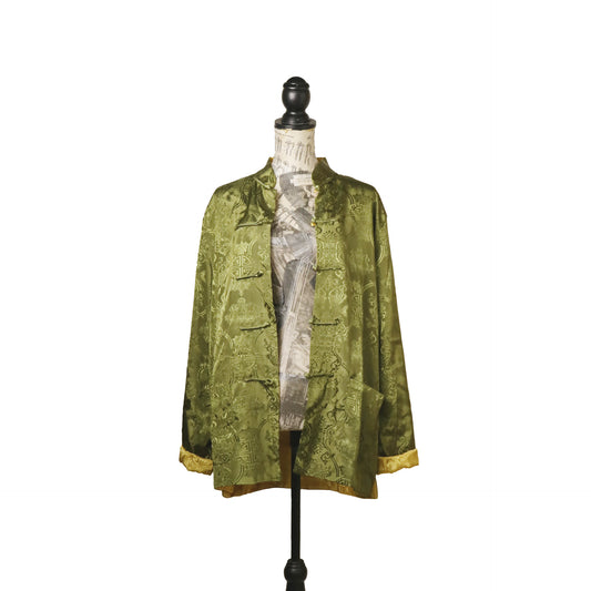 Reversible Kung-Fu Jacket | Green & Yellow