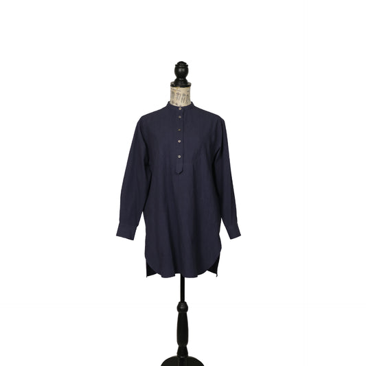 Cotton Yoke Shirt | Navy